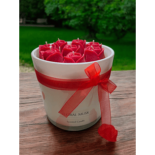 Pote de rosas vermelhas 