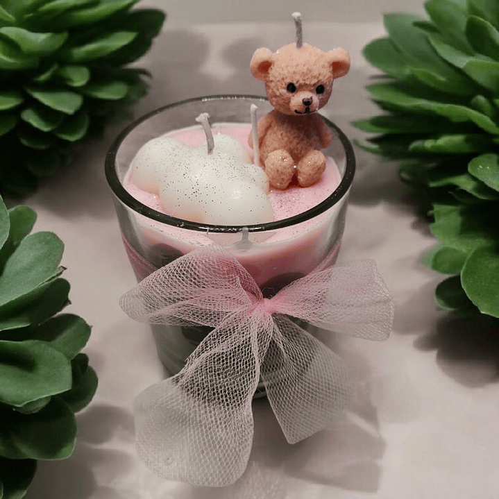 Vela em copo ursinho  1