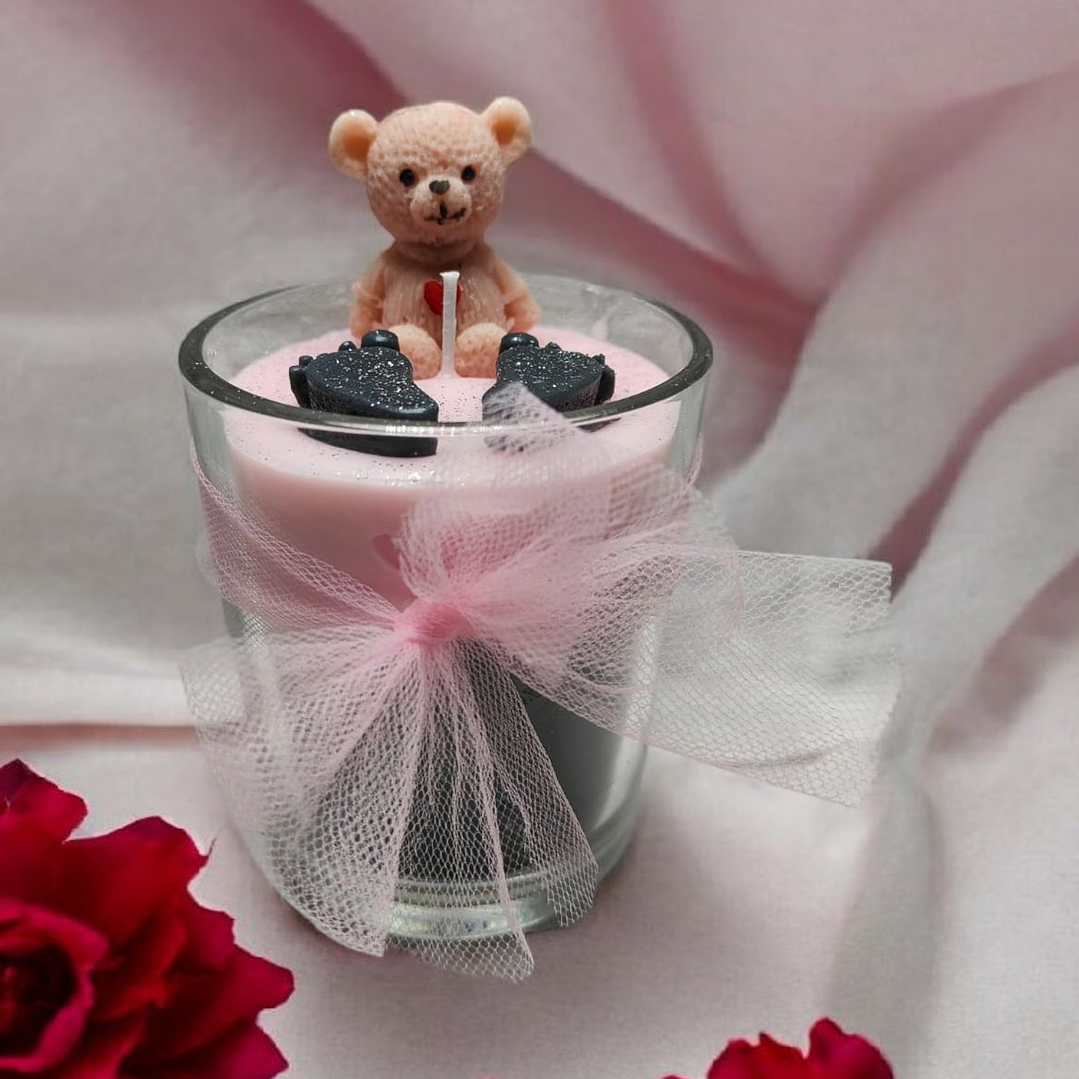 Vela em copo ursinho  2