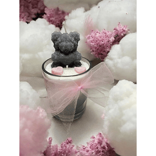 Vela urso médio com corações 