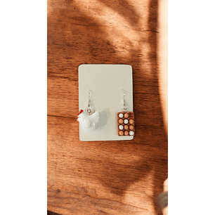 Brincos galinha + ovos 