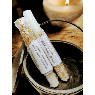 Vela de Sal grosso e arruda 