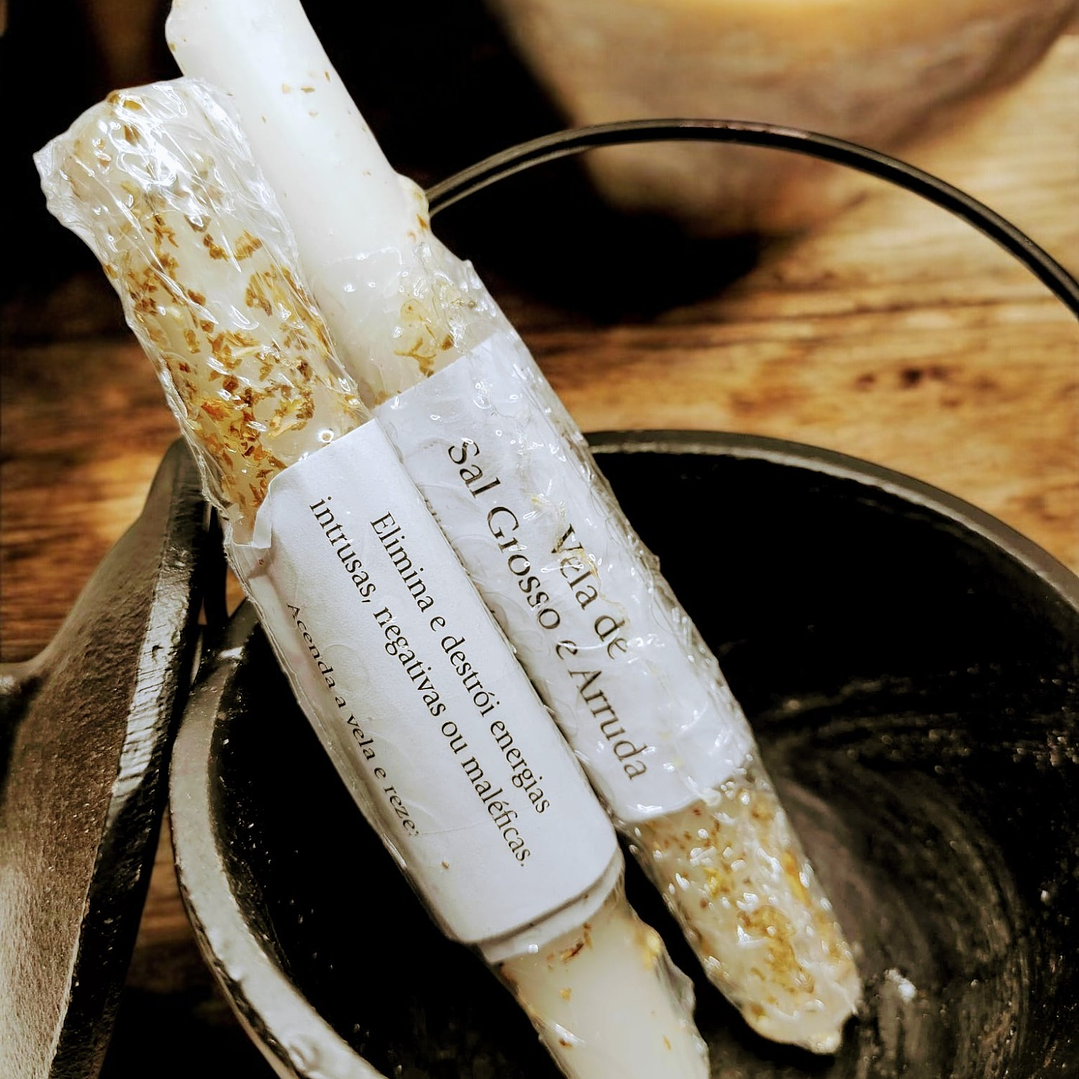 Vela de Sal grosso e arruda  1