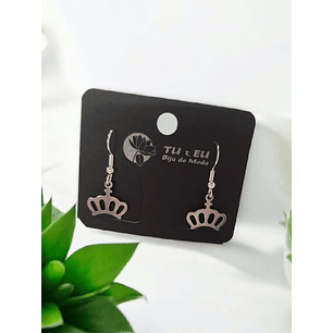 Brincos coroa rainha 