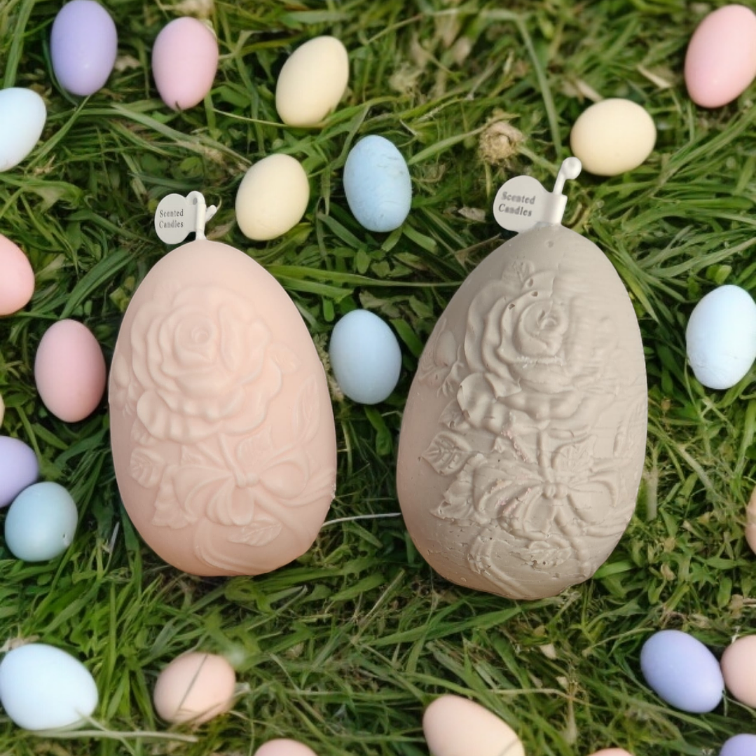 Vela Ovo páscoa c/ rosa 5