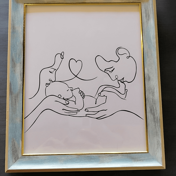 Moldura Casal com Bébe  1