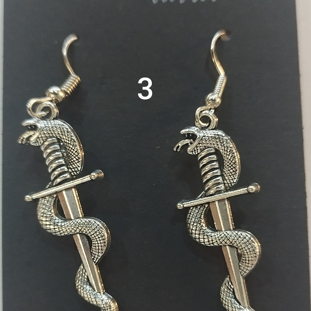 Brincos espadas variadas 3