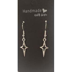 Brincos estrela cruz