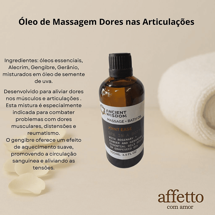 Óleo de Massagem Dores nas Articulações  1