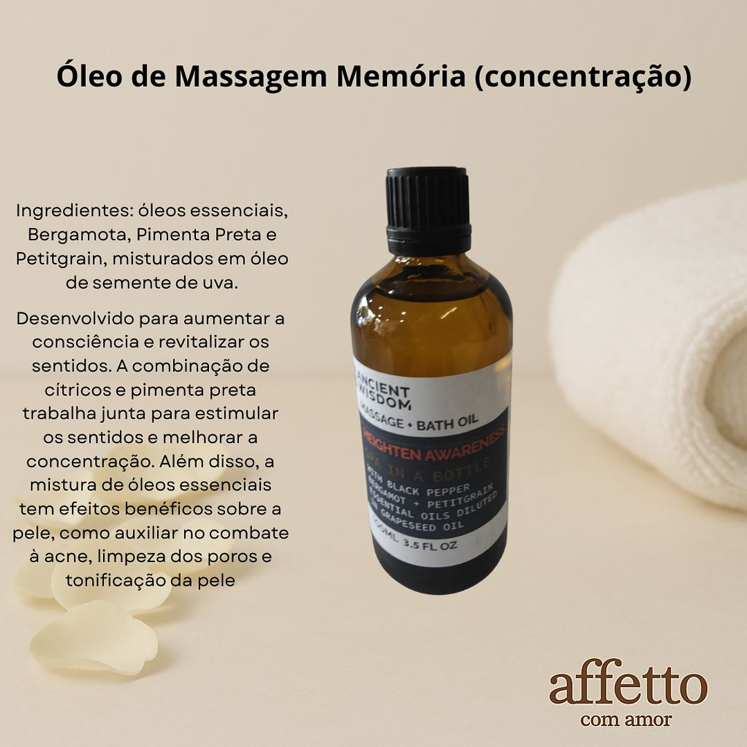 Óleo de Massagem Memória  1