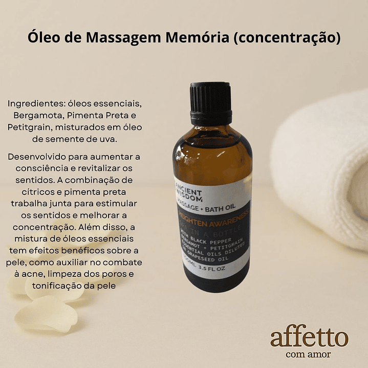 Óleo de Massagem Memória  1