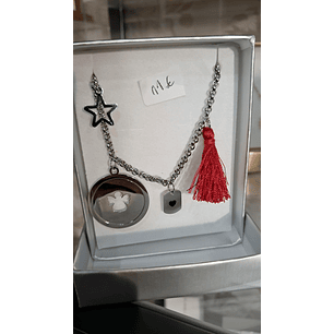 Colar em aço inoxidável com anjo 