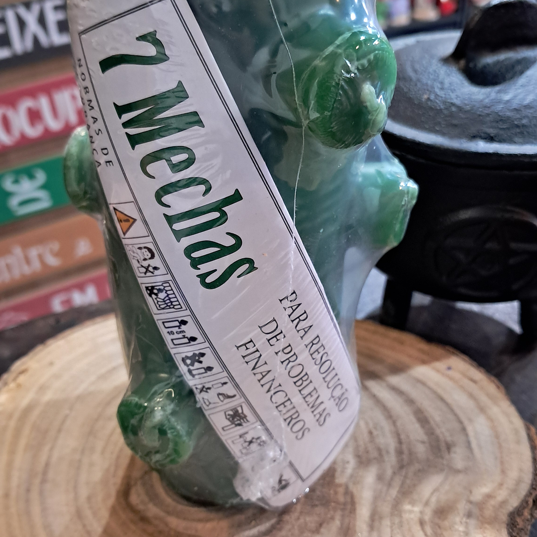 Vela 7 Mechas Verde 1