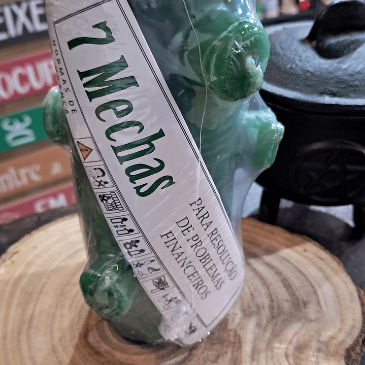 Vela 7 Mechas Verde 1