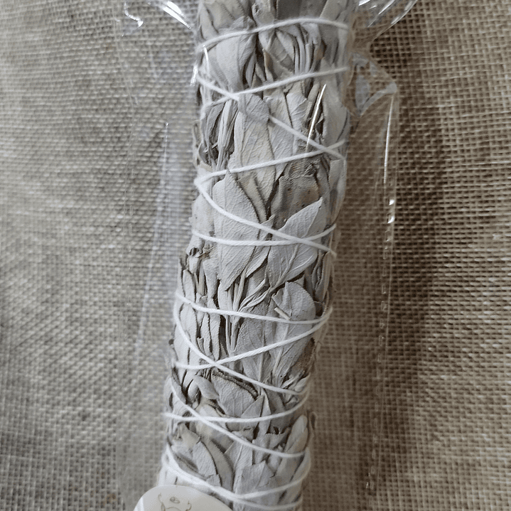 Tocha artesanal de Sálvia Branca 15 cm  1