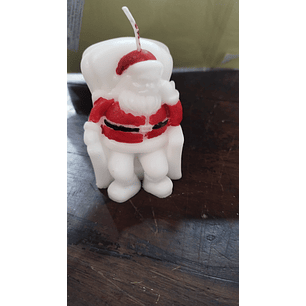 Vela Pai Natal cansado 