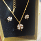 Conj. dourado trevos em aço  - Thumbnail 1