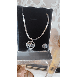 Fio prateado aço com pedrinhas 