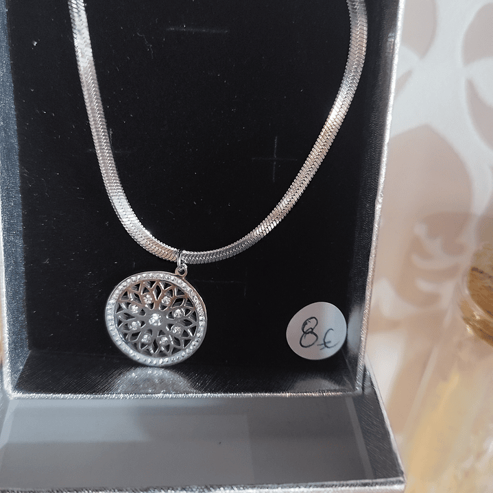 Fio prateado aço com pedrinhas  1