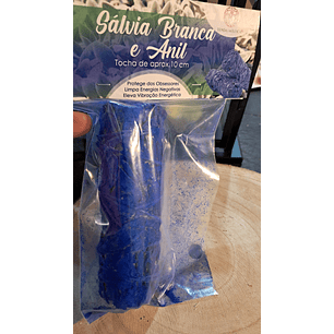 Tocha Sálvia Branca e Anil 