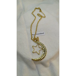 Fio aço inoxidável Lua e estrela 