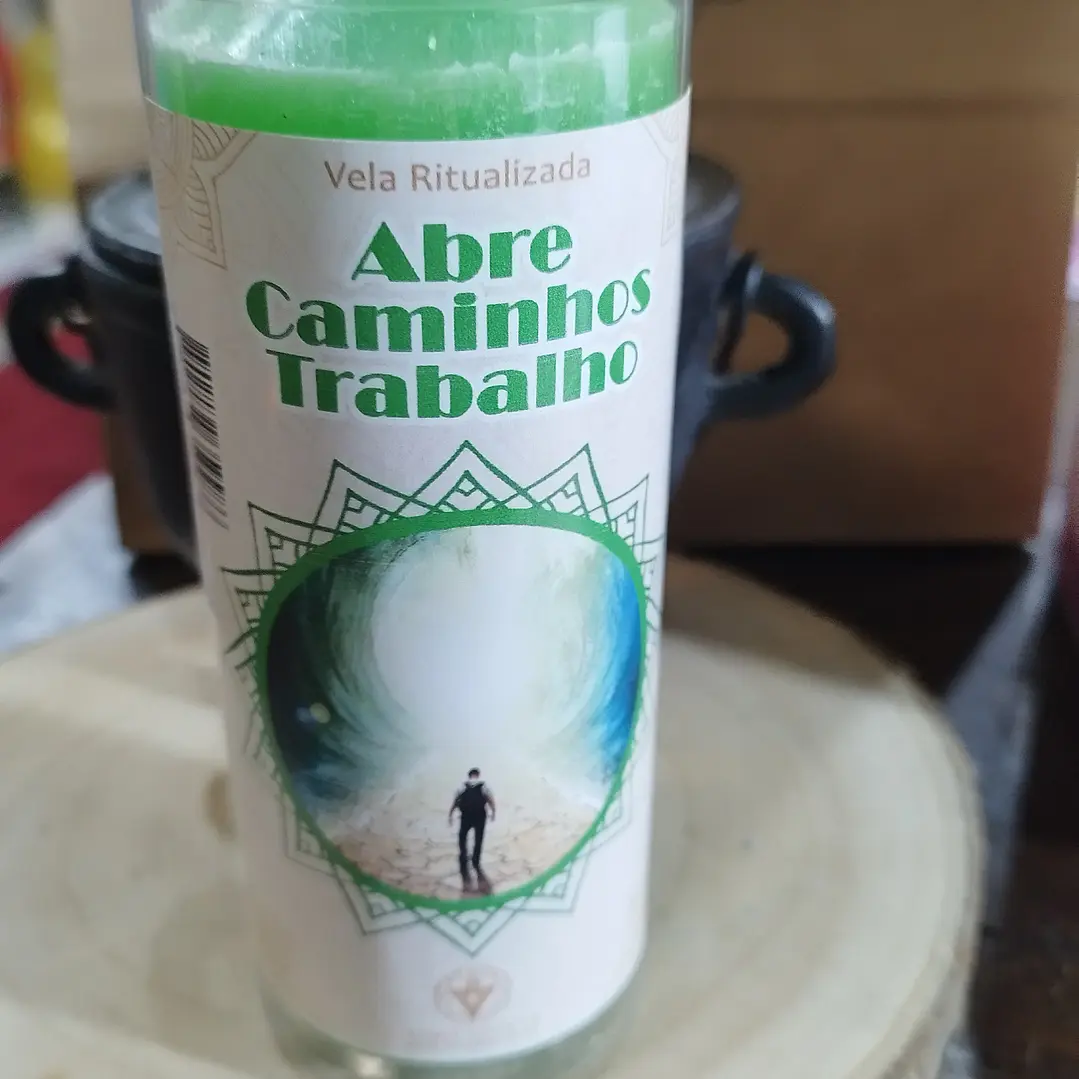 Vela ritualizada Abre Caminhos Trabalho 1