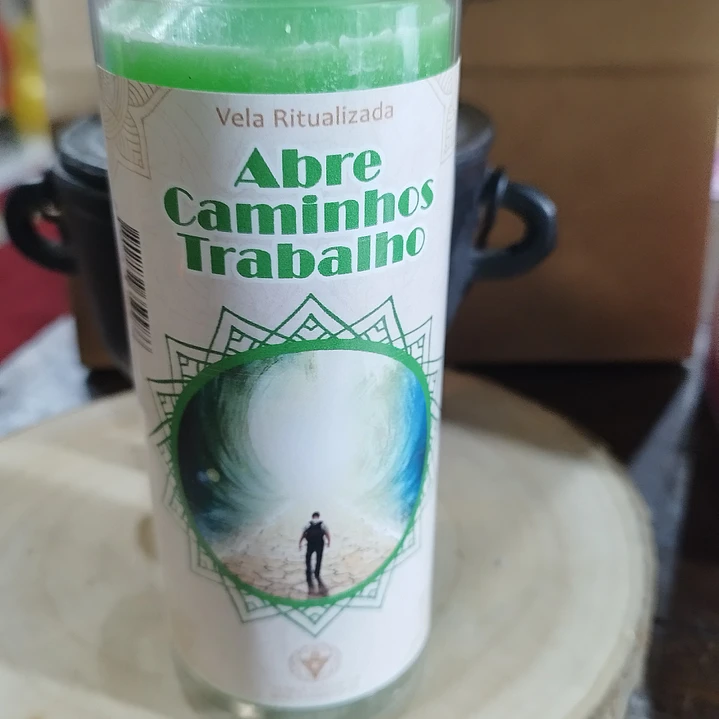 Vela ritualizada Abre Caminhos Trabalho 1