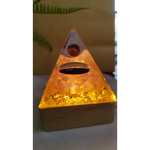 Pirâmide organite c/ ametista 
