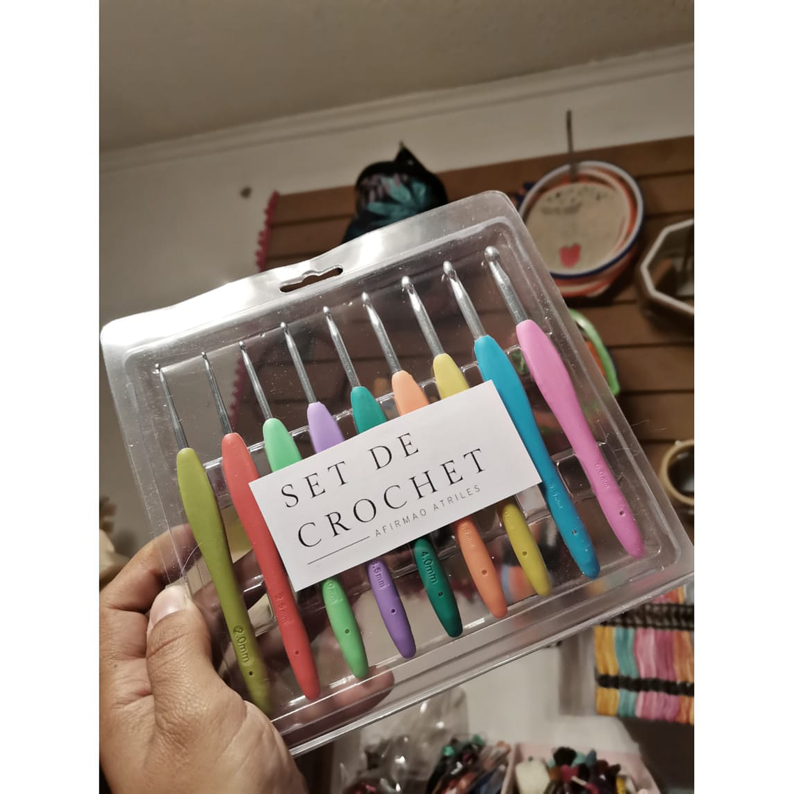 Set 9 crochet con mango de silicona 1