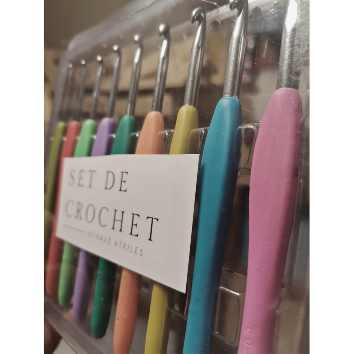 Set 9 crochet con mango de silicona 2