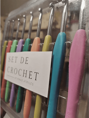 Set 9 crochet con mango de silicona