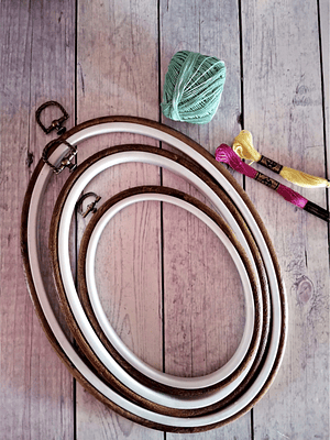 set 3 bastidores silicona ovalados