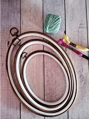 set 3 bastidores silicona ovalados