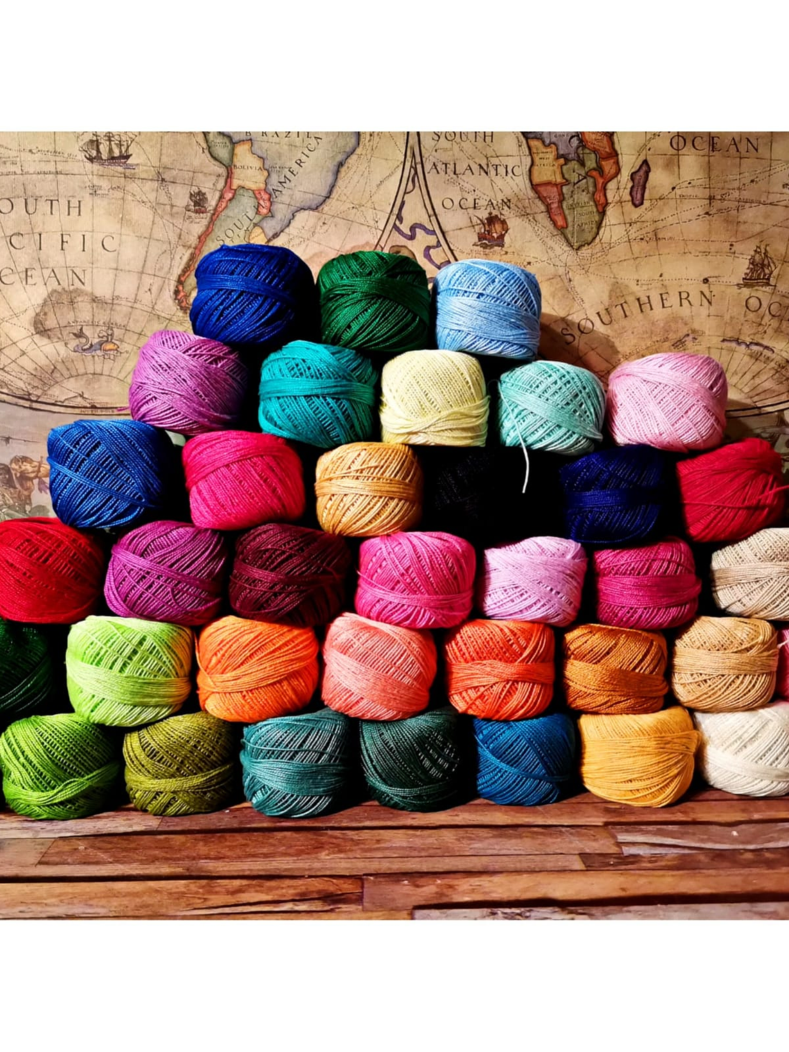 Set 38 colores de hilo perlé 1