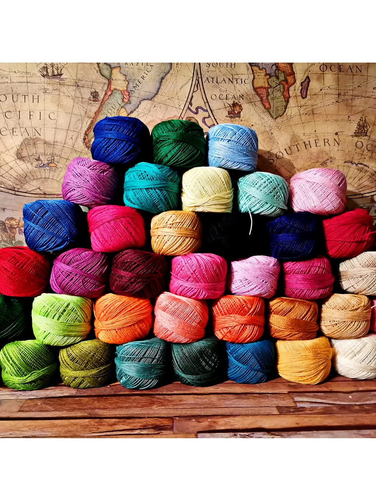 Set 38 colores de hilo perlé 1