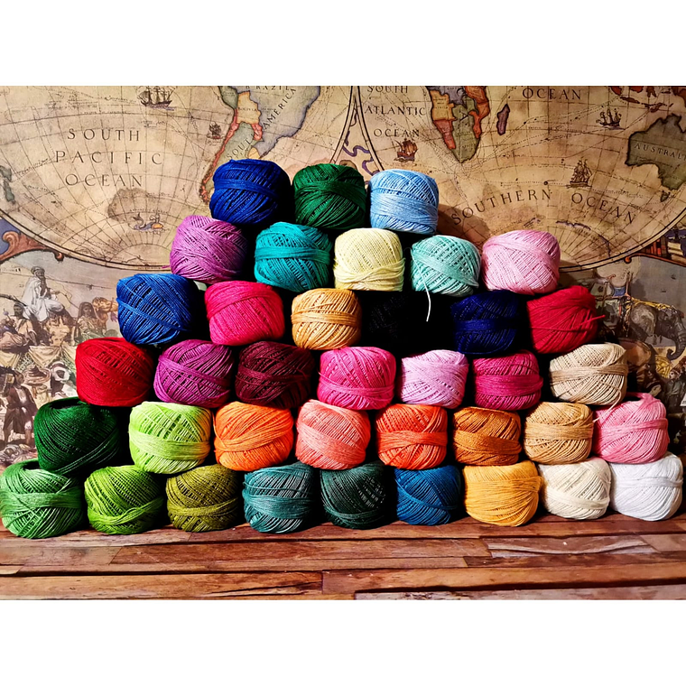 Set 38 colores de hilo perlé 1