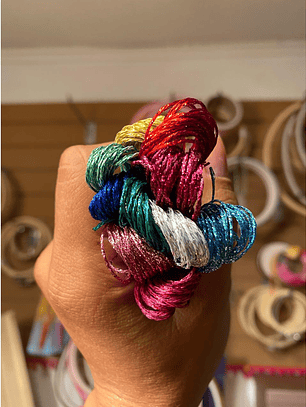 Set 10 hilos metalizados con textura