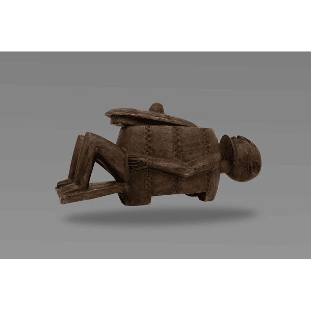 Caixa Esculpida com Figura de Nommo Dogon 4