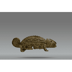 Camaleão de Bronze Dogon