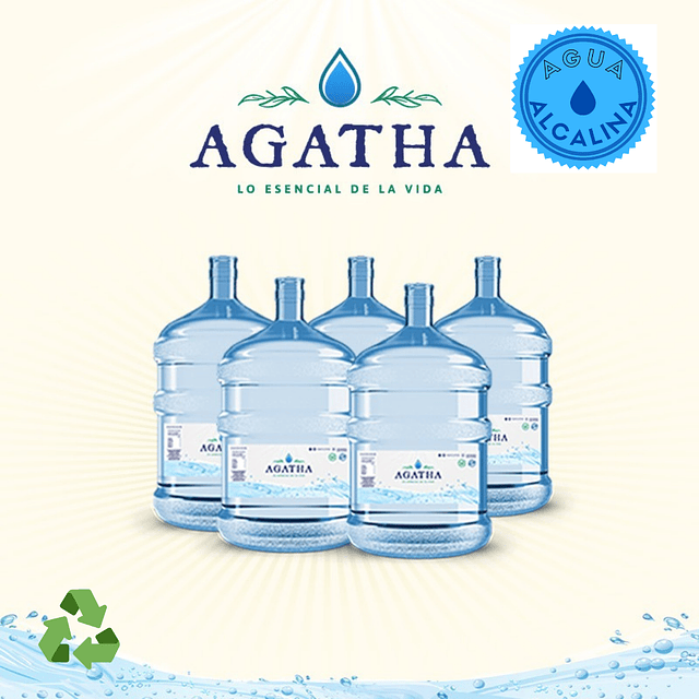 5 RECARGAS AGUA ALCALINA