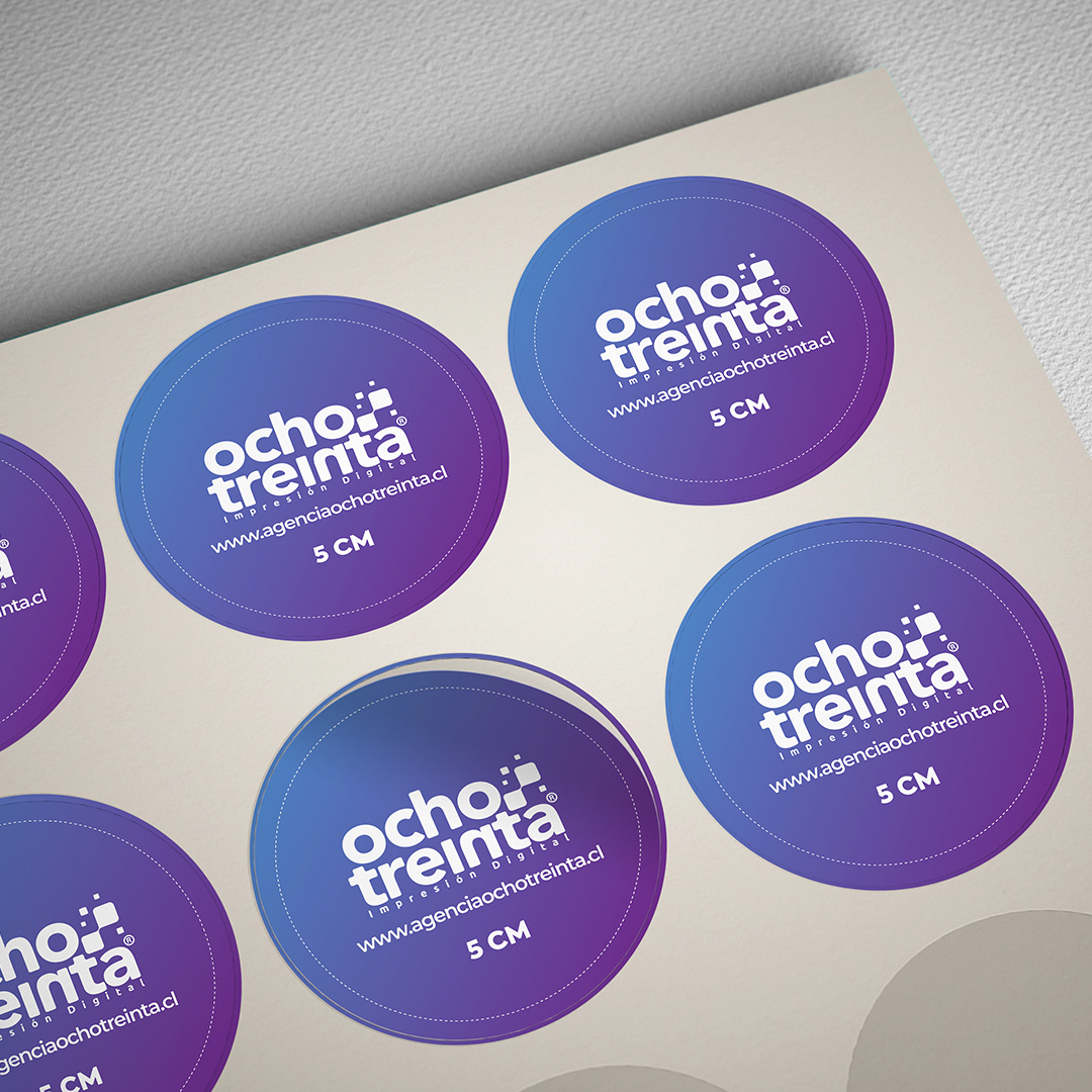 Sticker en Papel 5*5