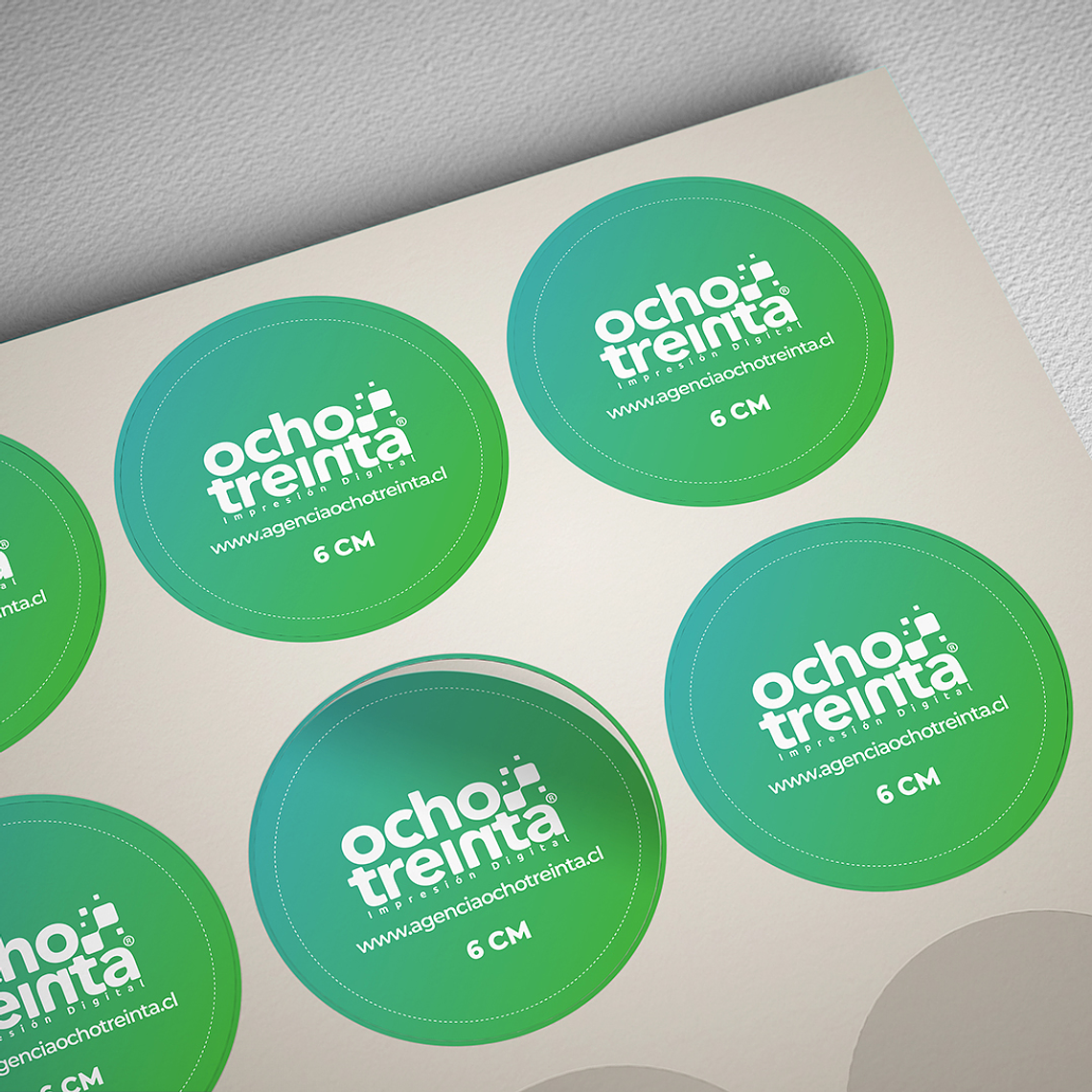 Sticker en Papel 6x6 1