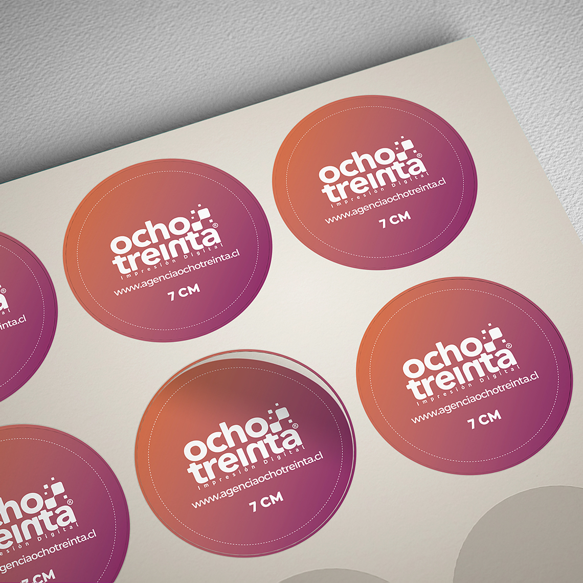 Sticker en Papel 7x7 1