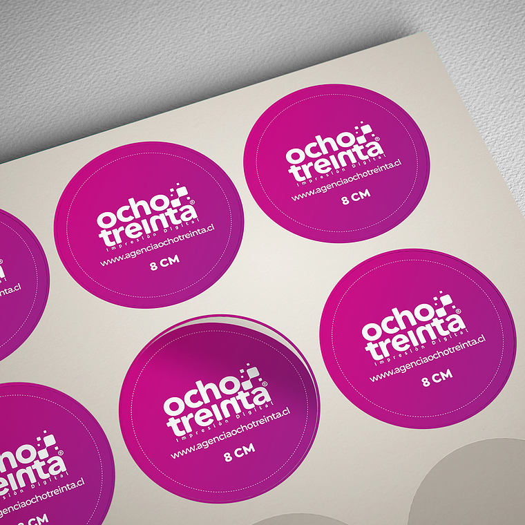 Sticker en Papel 8x8 1