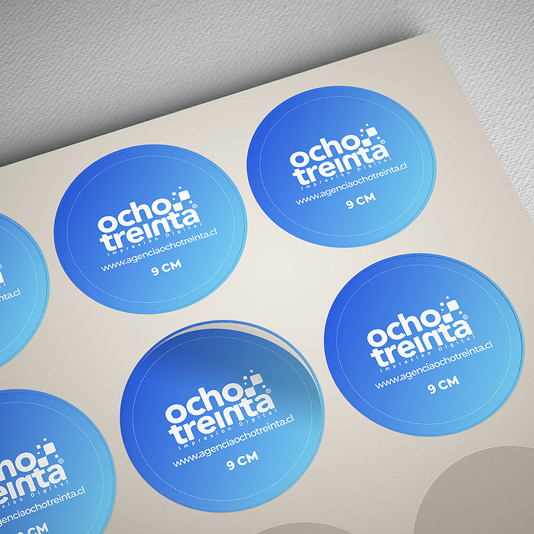 Sticker en Papel 9x9 1