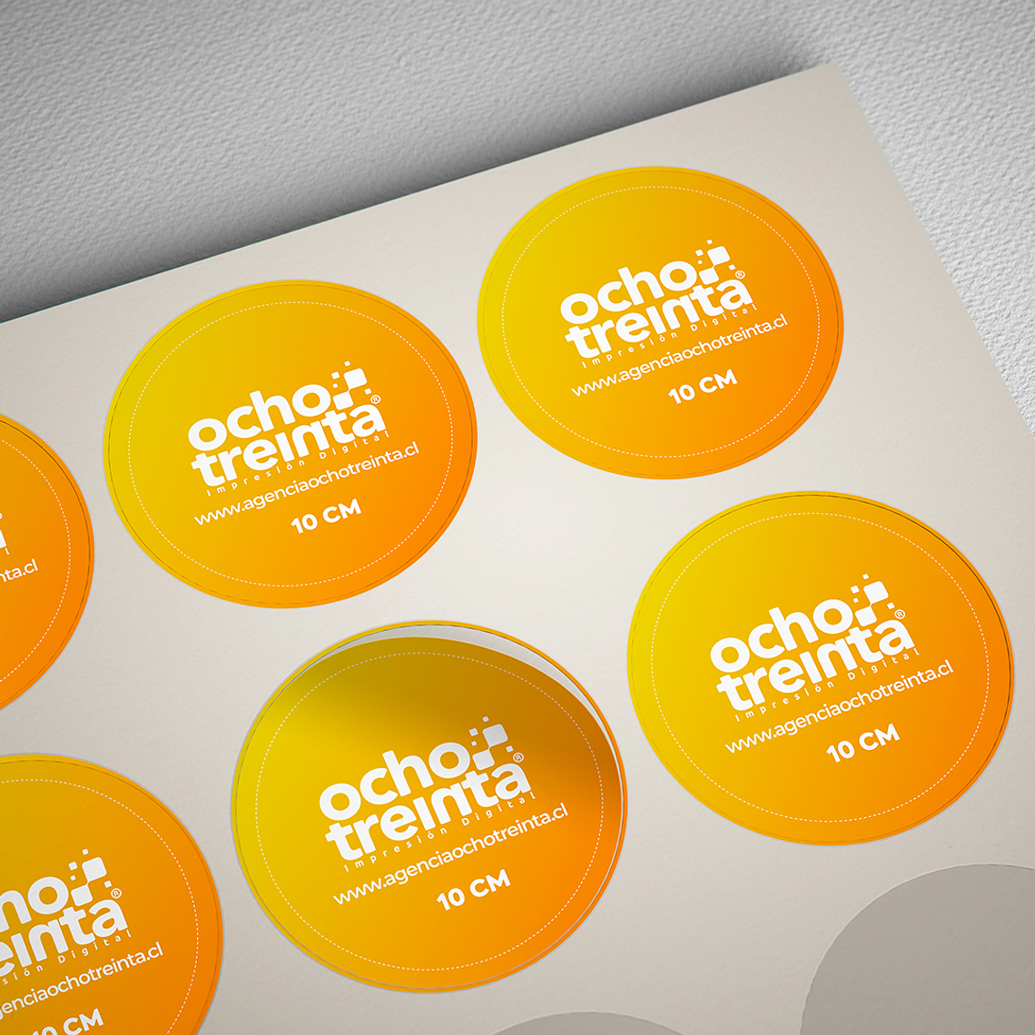 Sticker en Papel 10x10 1