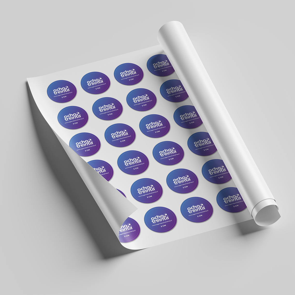 Sticker Sintetico Blanco 5x5 1