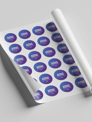 Sticker Sintetico Blanco 5x5