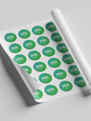 Sticker Sintetico Blanco 6x6