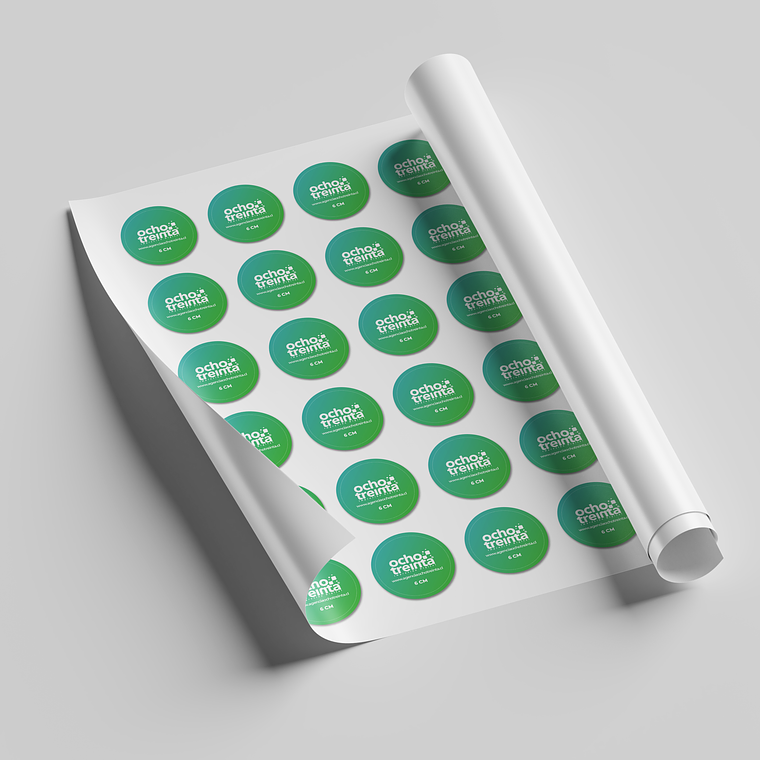 Sticker Sintetico Blanco 6x6 1